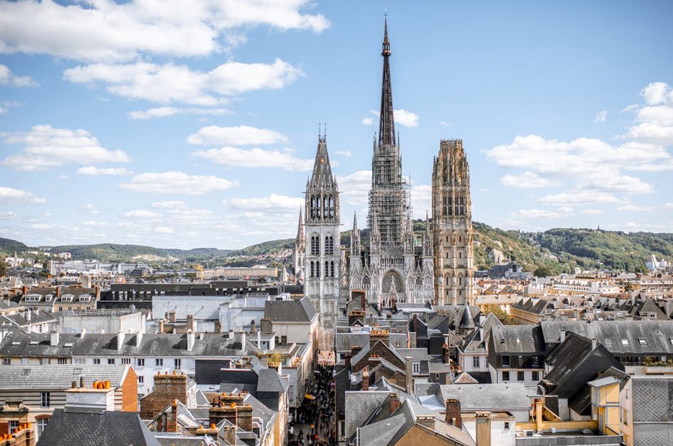 Rouen Old Town &amp; Cathedral, Rouen, Normandy, France